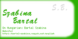 szabina bartal business card